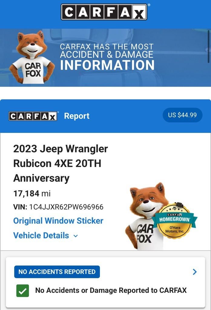 2023 Jeep Wrangler Rubicon 20th Anniversary Edition 4xe