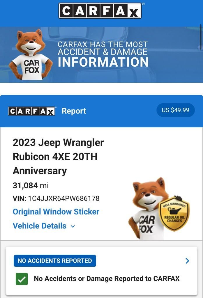 2023 Jeep Wrangler Rubicon 20th Anniversary Edition 4xe