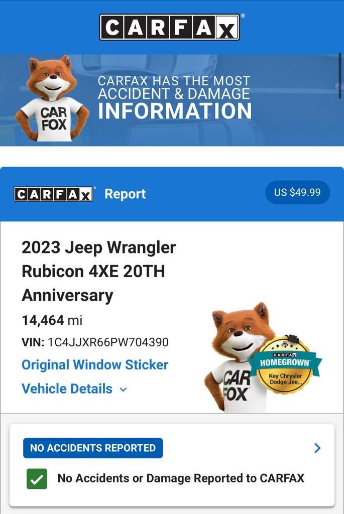 2023 Jeep Wrangler Rubicon 20th Anniversary Edition 4xe