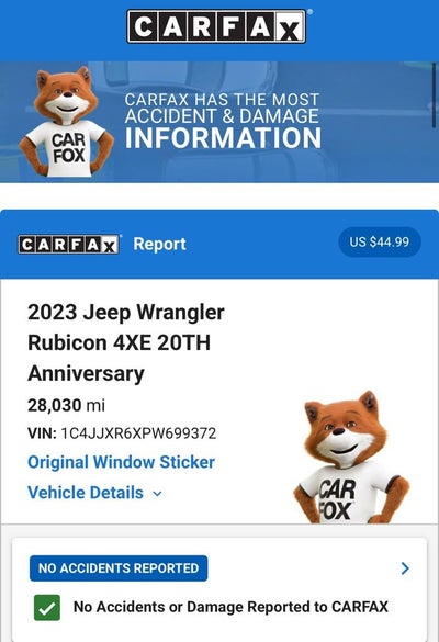 2023 Jeep Wrangler Rubicon 20th Anniversary Edition 4xe