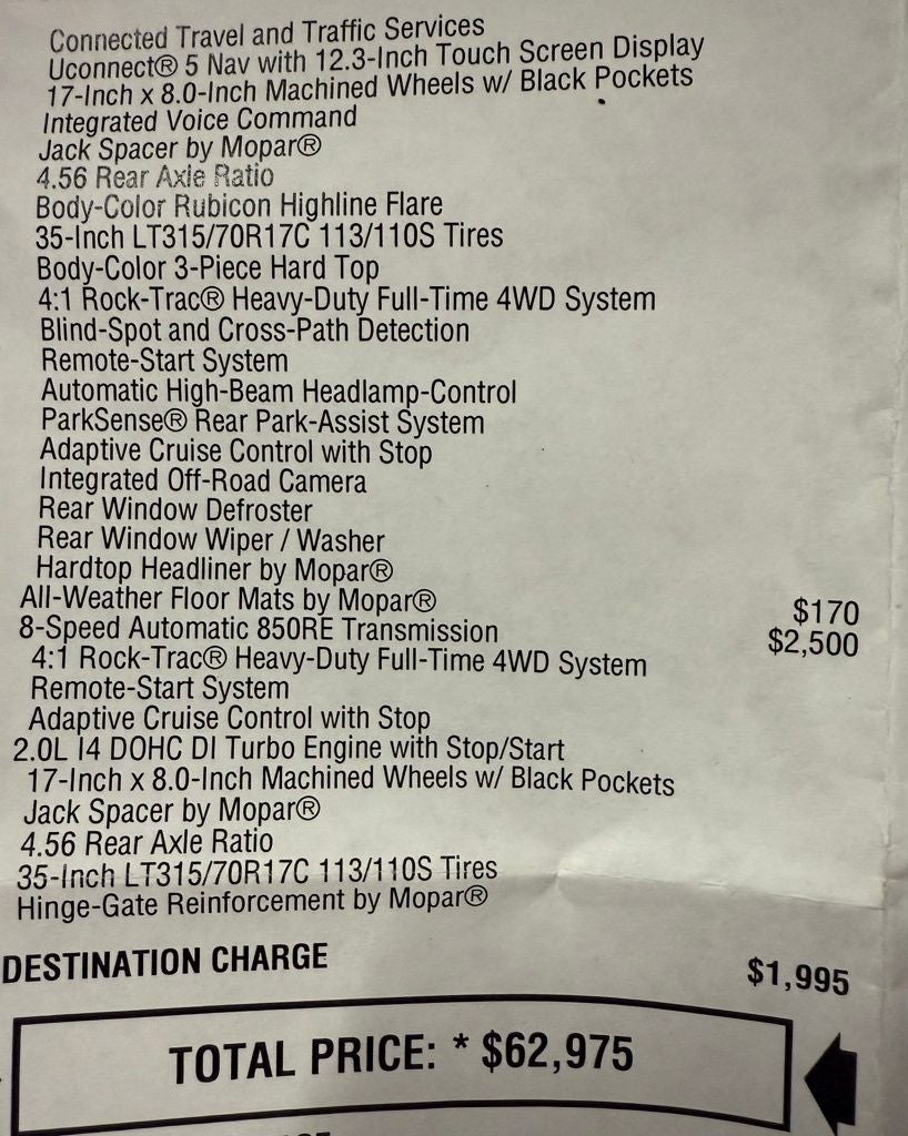 2026 Jeep Wrangler Rubicon X