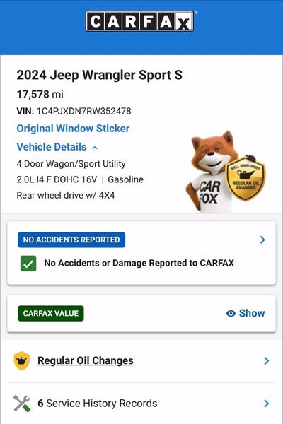 2024 Jeep Wrangler Sport S