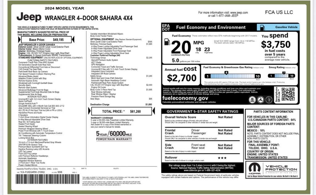 2024 Jeep Wrangler Sahara