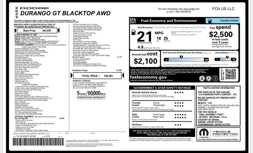 2023 Dodge Durango GT Plus