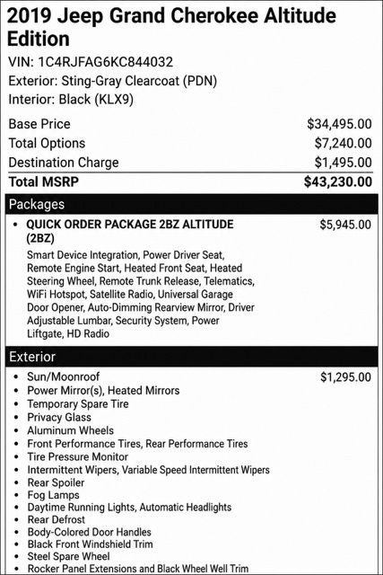 2019 Jeep Grand Cherokee Altitude