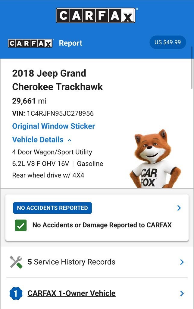 2018 Jeep Grand Cherokee Trackhawk