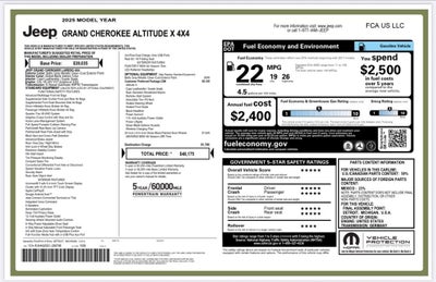 2025 Jeep Grand Cherokee Altitude X