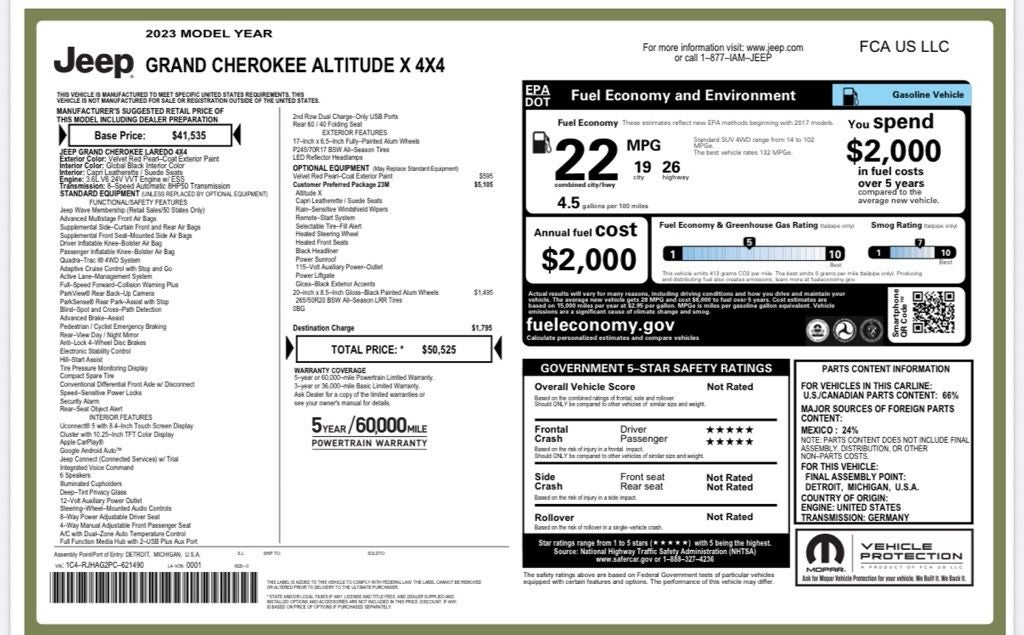 2023 Jeep Grand Cherokee Altitude X