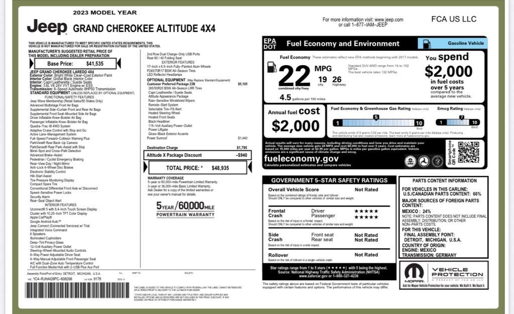 2023 Jeep Grand Cherokee Altitude