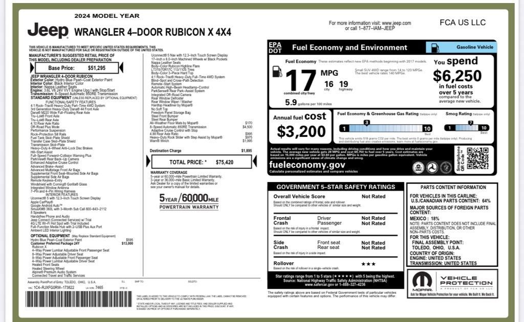 2024 Jeep Wrangler Rubicon X
