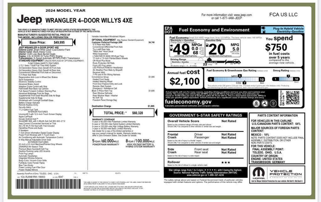 2024 Jeep Wrangler Willys 4xe