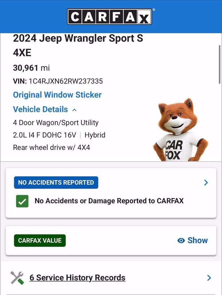 2024 Jeep Wrangler Sport S 4xe