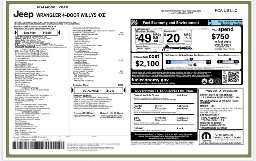 2024 Jeep Wrangler Willys 4xe