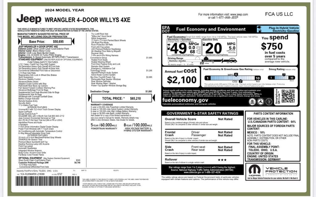 2024 Jeep Wrangler Willys 4xe