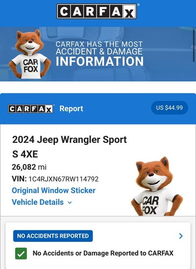 2024 Jeep Wrangler Sport S 4xe