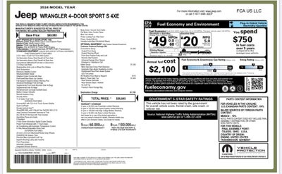 2024 Jeep Wrangler Sport S 4xe
