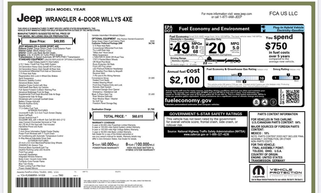 2024 Jeep Wrangler Willys 4xe