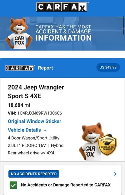 2024 Jeep Wrangler Sport S 4xe