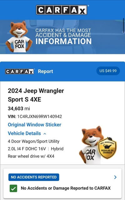 2024 Jeep Wrangler Sport S 4xe