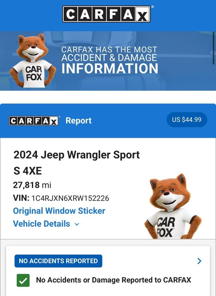 2024 Jeep Wrangler Sport S 4xe