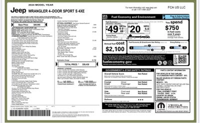 2024 Jeep Wrangler Sport S 4xe