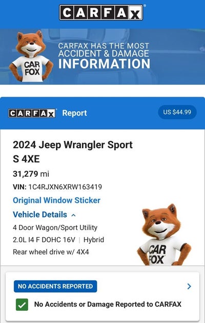 2024 Jeep Wrangler Sport S 4xe
