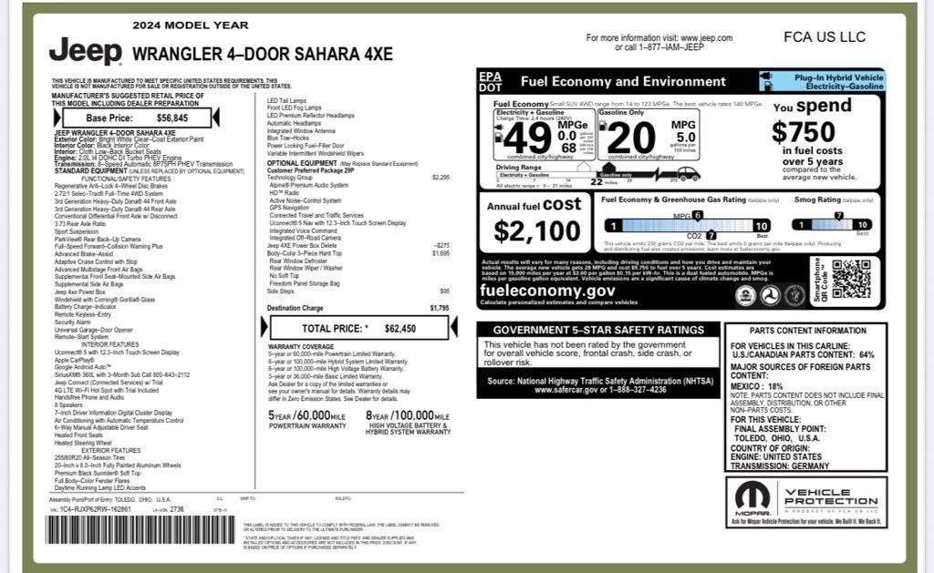 2024 Jeep Wrangler Sahara 4xe