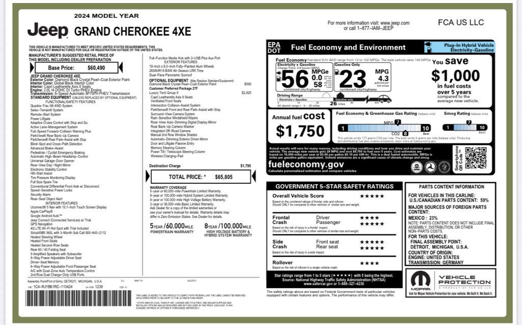 2024 Jeep Grand Cherokee 4xe