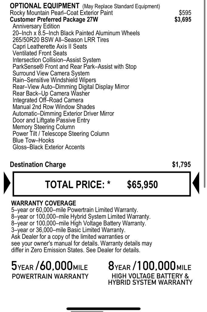 2024 Jeep Grand Cherokee Anniversary Edition 4xe