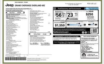 2023 Jeep Grand Cherokee Overland 4xe