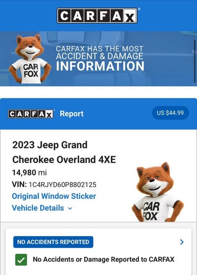 2023 Jeep Grand Cherokee Overland 4xe