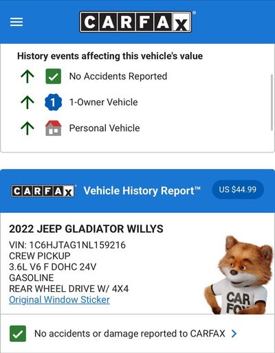 2022 Jeep Gladiator Willys