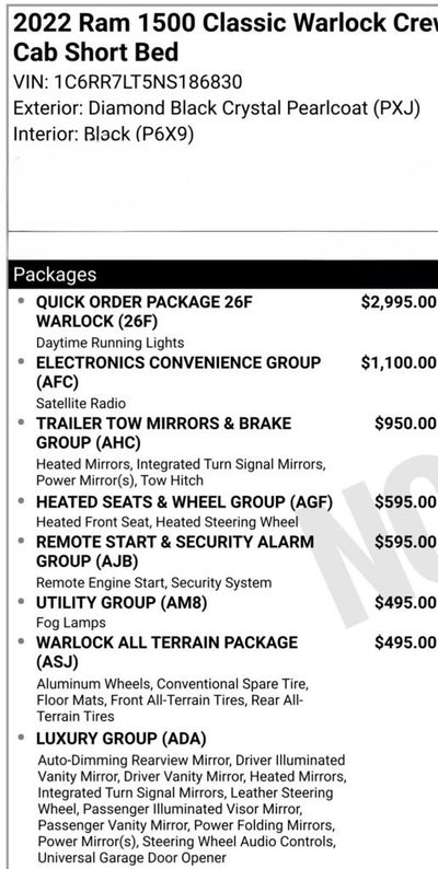 2022 RAM 1500 Classic Warlock