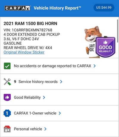 2021 RAM 1500 Big Horn/Lone Star