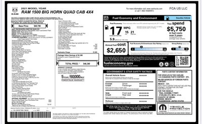2021 RAM 1500 Big Horn/Lone Star