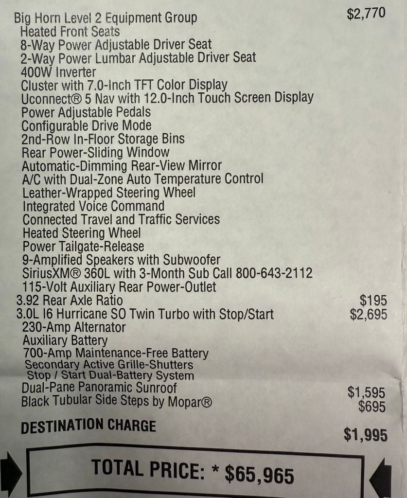 2025 RAM 1500 Big Horn/Lone Star