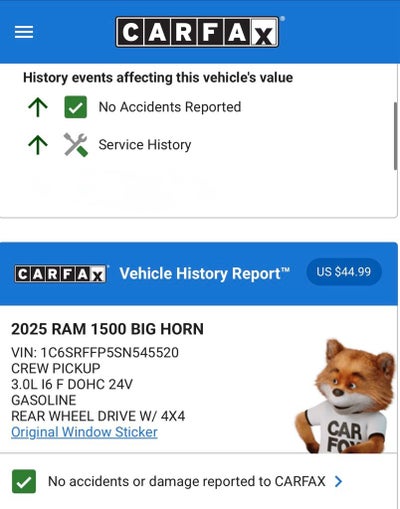 2025 RAM 1500 Big Horn/Lone Star