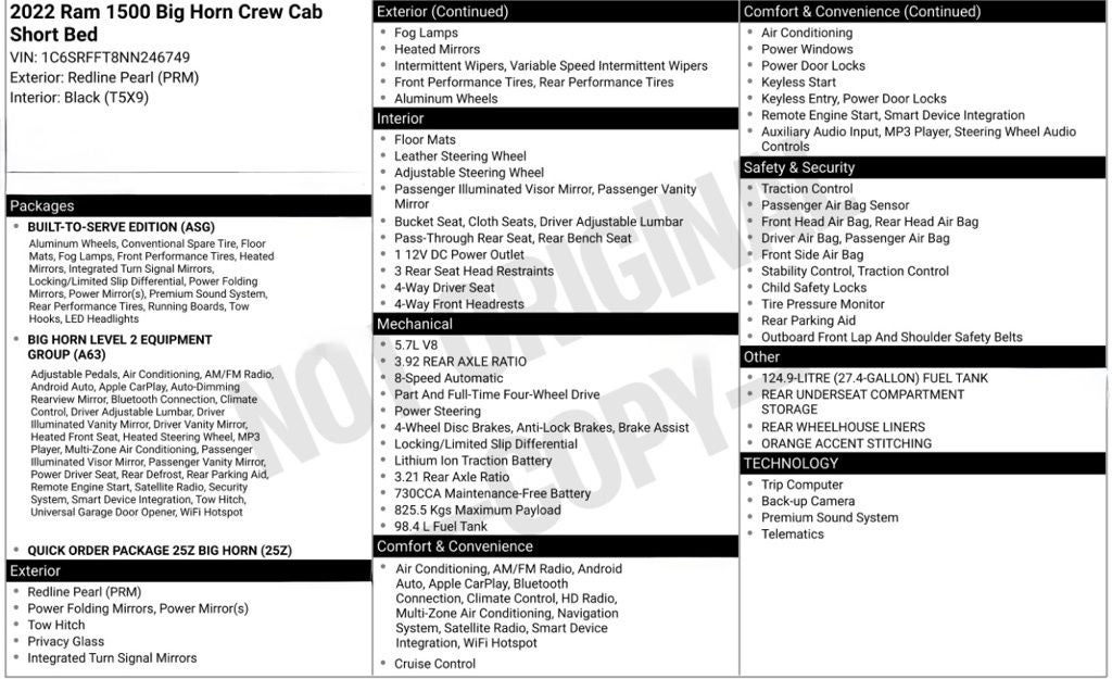 2022 RAM 1500 Big Horn/Lone Star