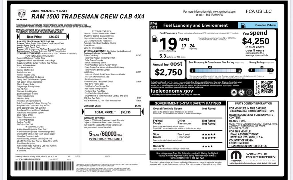 2025 RAM 1500 Tradesman