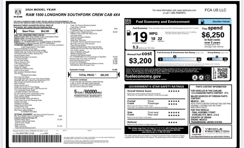2024 RAM 1500 Laramie Longhorn