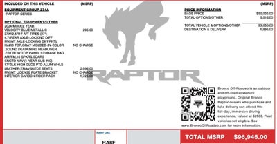 2024 Ford Bronco Raptor