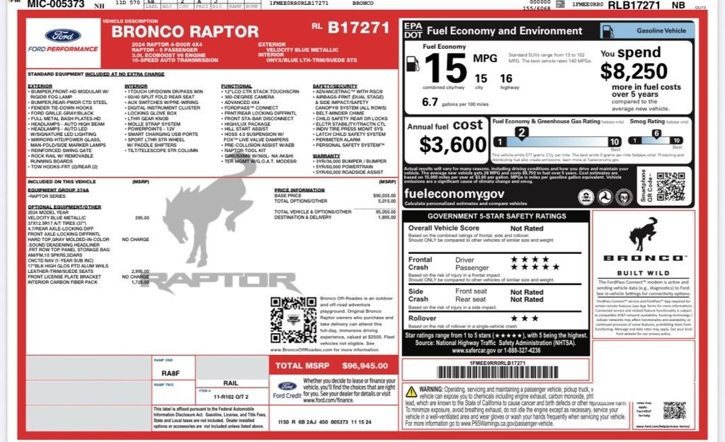 2024 Ford Bronco Raptor