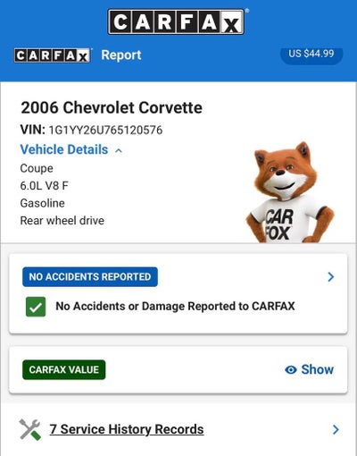 2006 Chevrolet Corvette Base