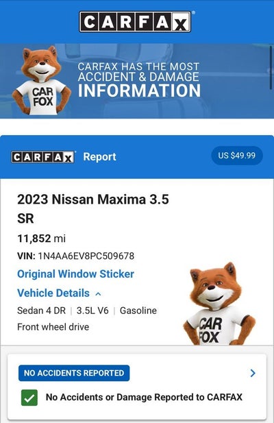 2023 Nissan Maxima SR