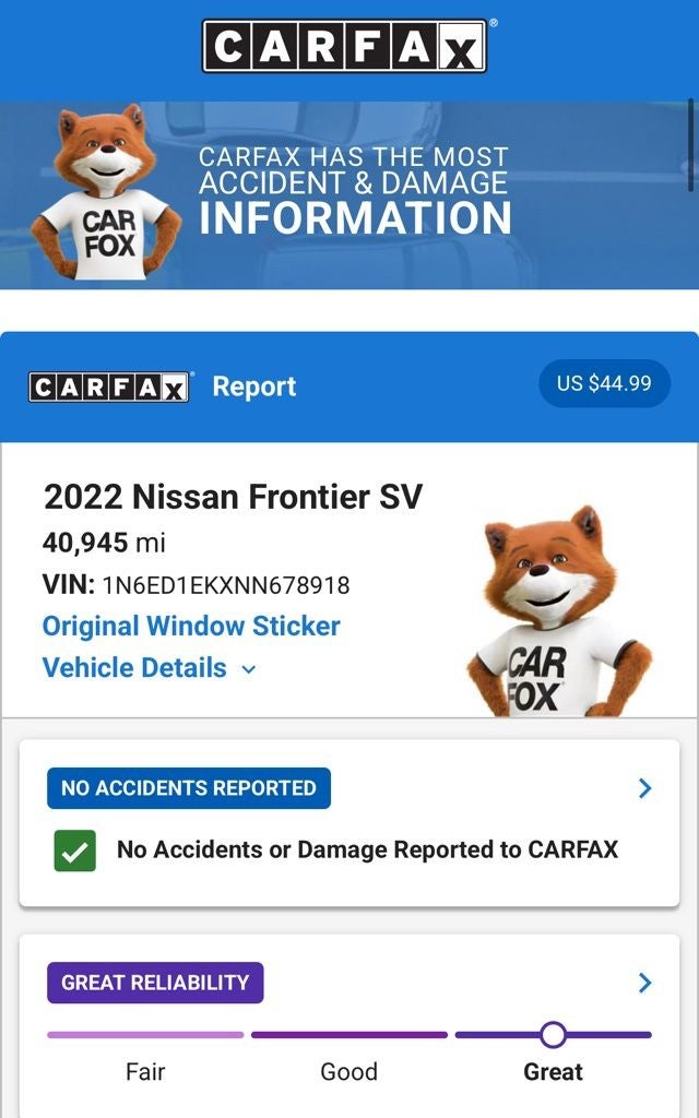 2022 Nissan Frontier SV