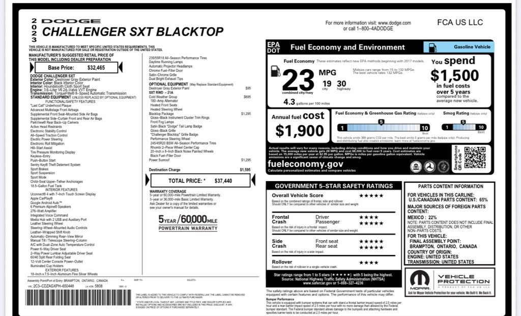 2023 Dodge Challenger SXT