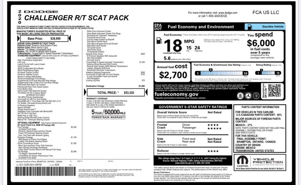 2020 Dodge Challenger R/T Scat Pack