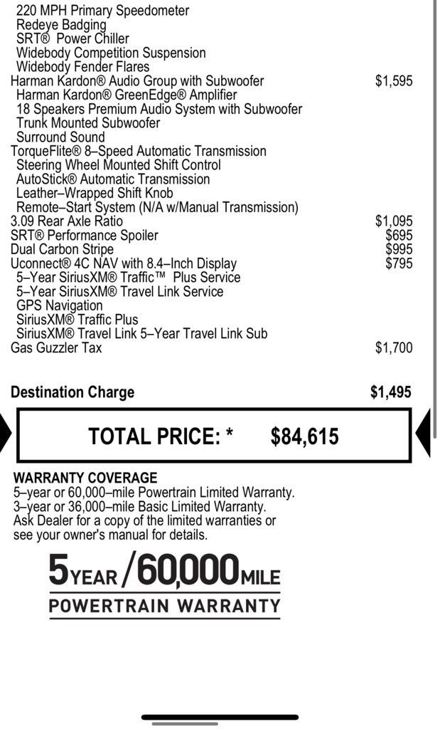 2019 Dodge Challenger SRT Hellcat Redeye Widebody