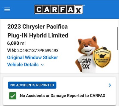 2023 Chrysler Pacifica Hybrid Limited