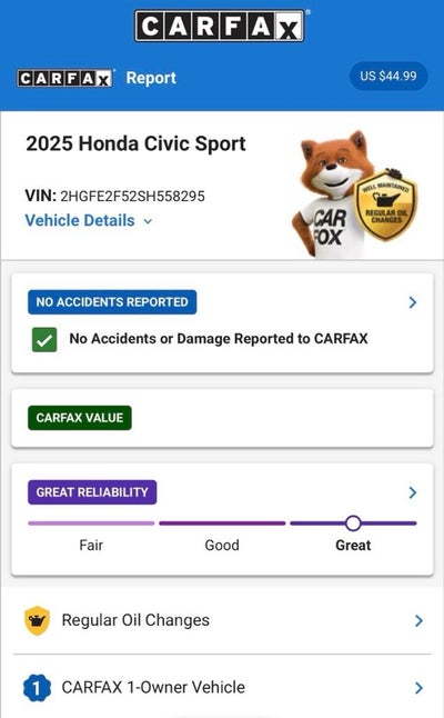 2025 Honda Civic Sport